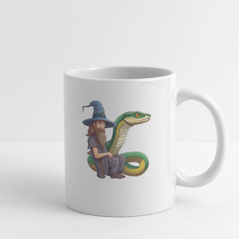 Sorcier Serpent Anaconda Serpent Boa Python Mug blanc