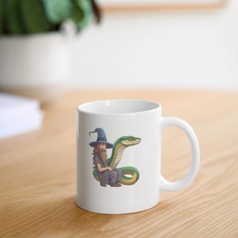 Sorcier Serpent Anaconda Serpent Boa Python Mug blanc