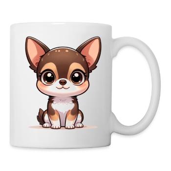 Digitale Illustration des niedlichen Chihuahuas - Tasse - Weiß - Rechts