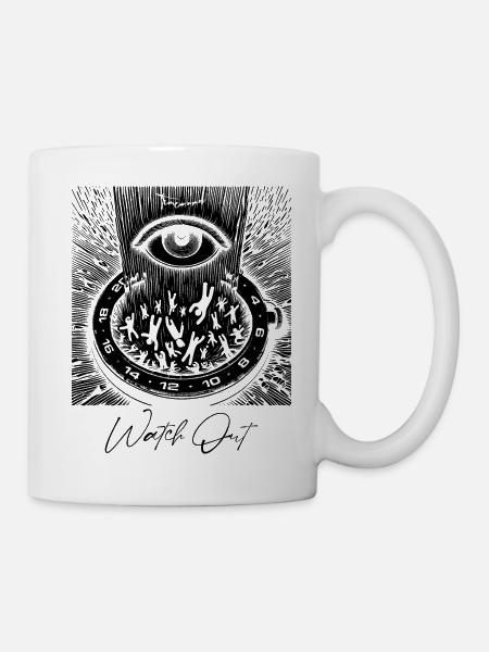 Watch Collector Pitfall- Schwarz(Nur Rücken Druck) - Tasse - Weiß