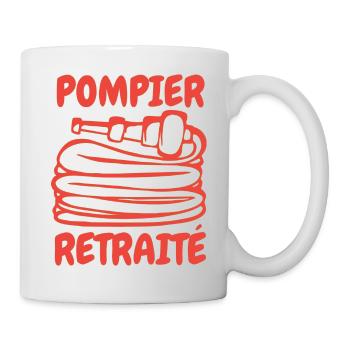 POMPIER A LA RETRAITE / POMPIER RETRAITÉ - Mug blanc - blanc - Droite