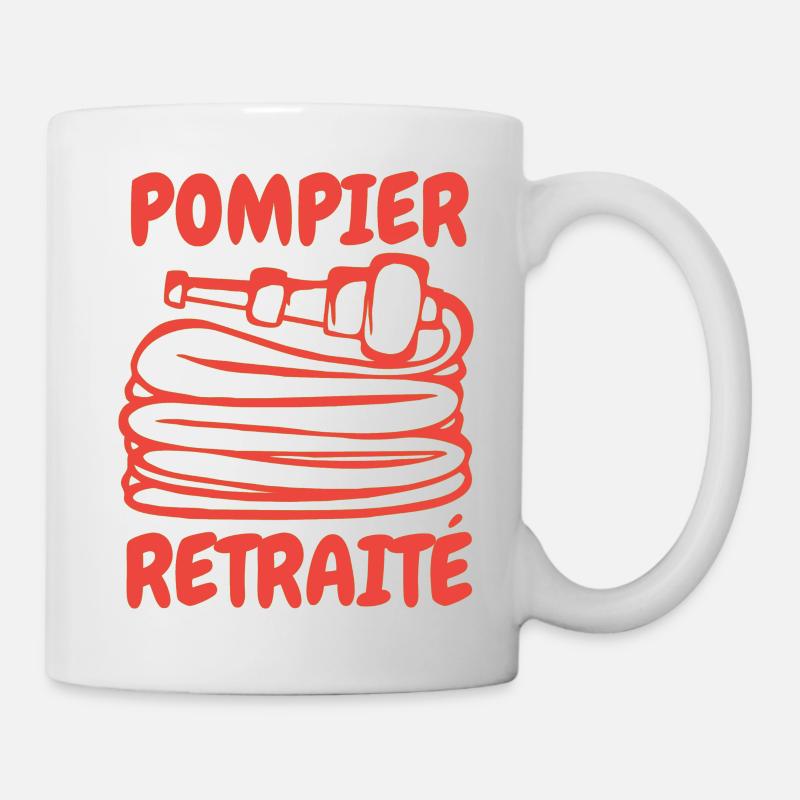 POMPIER A LA RETRAITE / POMPIER RETRAITÉ - Mug blanc - blanc