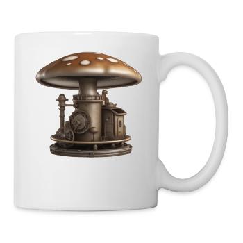 Steampunk champignon cèpes nature automne chanterelle - Mug blanc - blanc - Droite