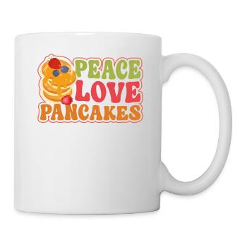 Pancake Lover Kids Girl Peace Love - Tasse - Weiß - Rechts