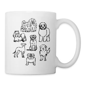 Amoureux des chiens - Mug blanc - blanc - Droite