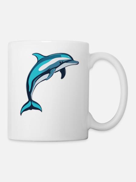 Dolphin, Dolphin, Animal, Sea, Dolphin, Water, Fish - Mug - white