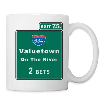 Poker Design Valuetown -straight flush - Shield - Mug - white - Right