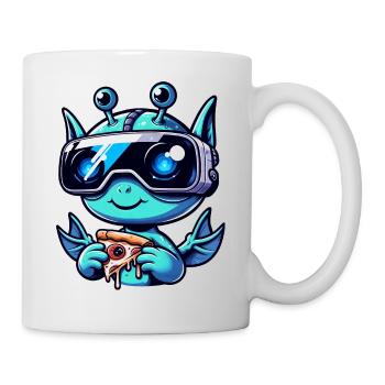 Alien Sci-Fi VR Pizza Party, Alien Amusement - Mug - white - Right