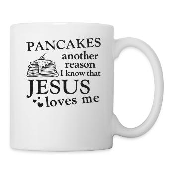 Amoureux des crêpes Enfants Jésus Foi - Mug blanc - blanc - Droite