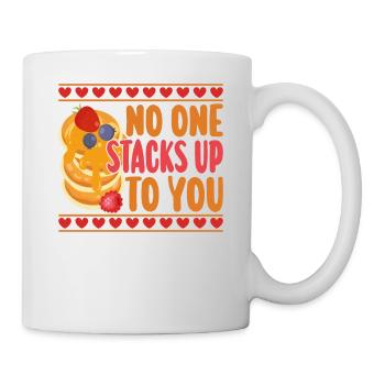 Pancake Lover Kids Valentines Day - Tasse - Weiß - Rechts