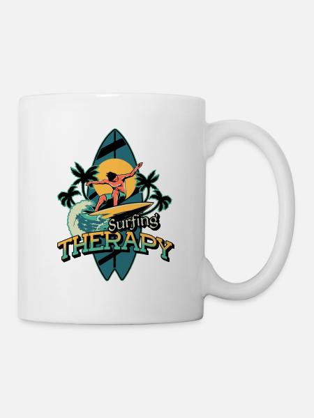 Wave therapy surf - Mug blanc - blanc