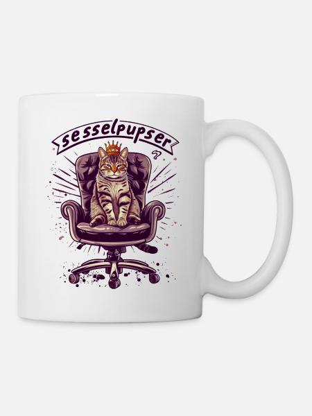 König der Sesselpupser - Tasse - Weiß