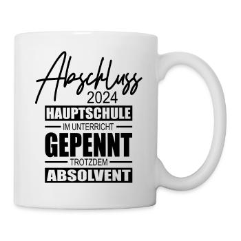 Abschluss 2024 Hauptschule - Tasse - Weiß - Rechts