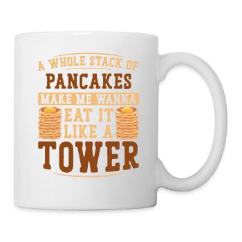 Amoureux Des Crêpes Enfants Une Pile Entière - Mug blanc - blanc - Droite