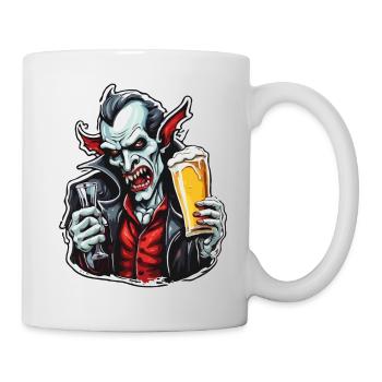 Vampir / Dracula / Blutsauger / Halloween / Mythos - Tasse - Weiß - Rechts