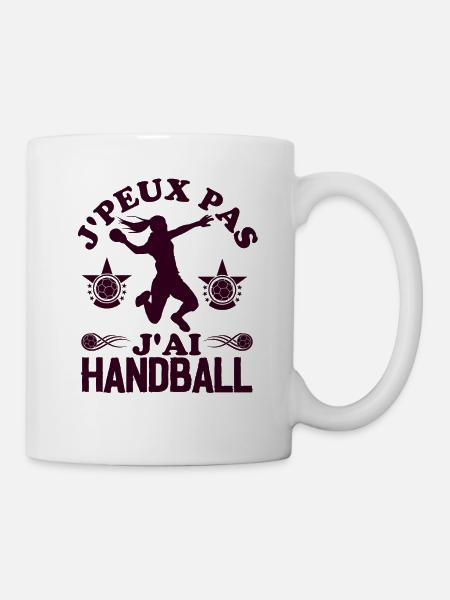 Joueuse de handball humour 2 - Mug blanc - blanc