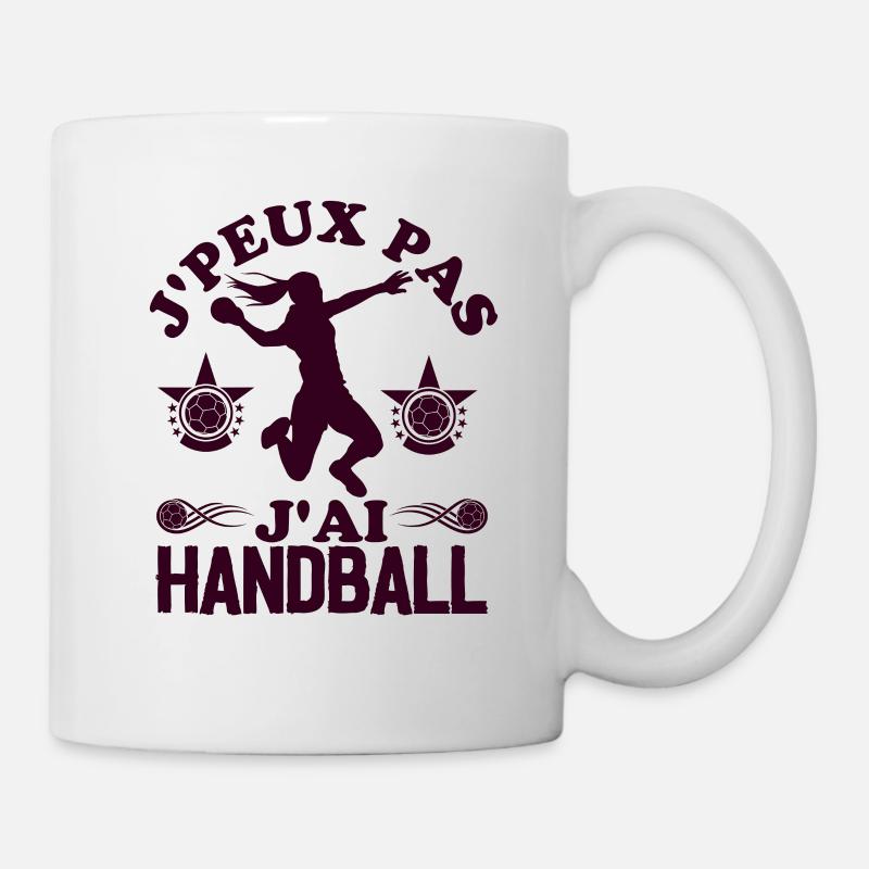 Joueuse de handball humour 2 - Mug blanc - blanc
