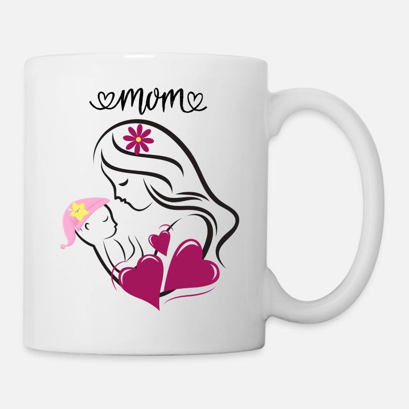 Muttertag Mama mit Kind - Tasse - Weiß