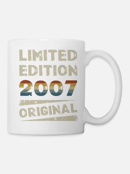 Limited Edition Geburtstag Party Jahrgang 2007 - Tasse - Weiß