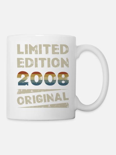 Limited Edition 16 Geburtstag Party Jahrgang 2008 - Tasse - Weiß