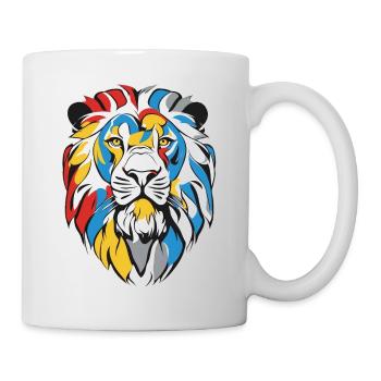 Majestätischer Löwe Tier Wildnis Tiger Raubtier - Tasse - Weiß - Rechts