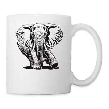 Elephant, Elephant, Animal, Zoo, Africa, Safari, Savannah - Mug - white - Right