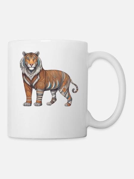 Lion, Animal, Wilderness, Tiger, Predator, Majestic, - Mug - white