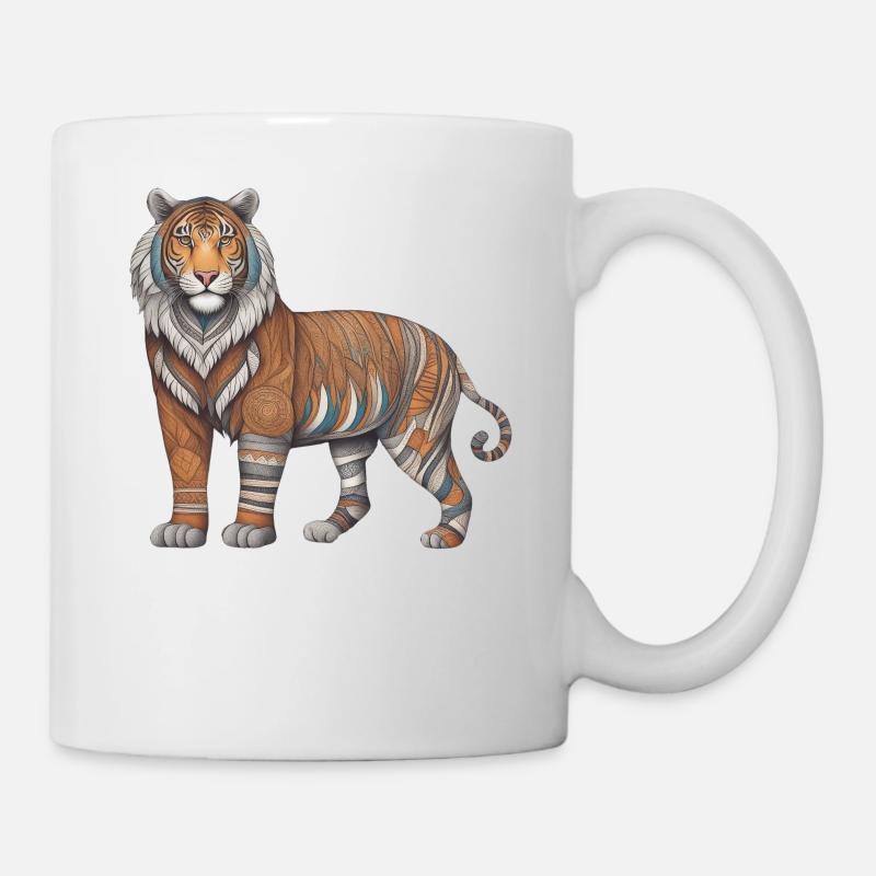 Lion, Animal, Wilderness, Tiger, Predator, Majestic, - Mug - white