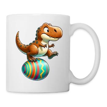 Dancing T-Rex, Easter Eggshell Fun - Mug - white - Right