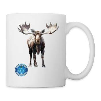 Schweden Schweden Elch bestes Tier Geweih Hirsch Hirsch - Tasse - Weiß - Rechts