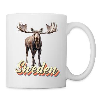 Schweden Schweden Elch bestes Tier Geweih Hirsch Hirsch - Tasse - Weiß - Rechts