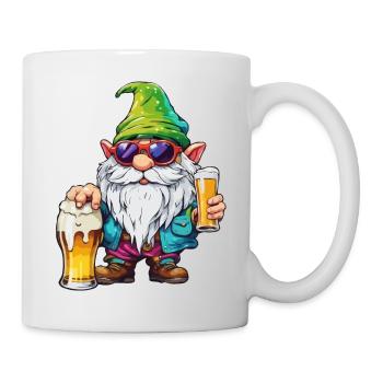 Gartenzwerg / Märchenland / Kobold / Gnom / Logo - Tasse - Weiß - Rechts
