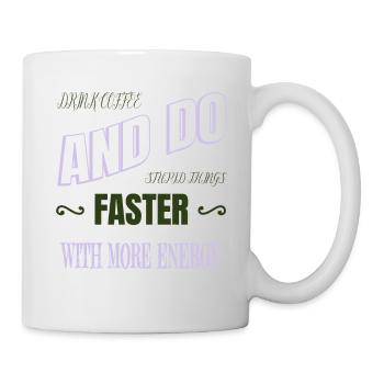 present coffee cup drinking bday coffee lover - Tasse - Weiß - Rechts