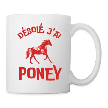 Poney cheval - Mug blanc - blanc - Droite