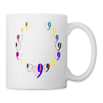 Collier avec message d'amour. - Mug blanc - blanc - Droite