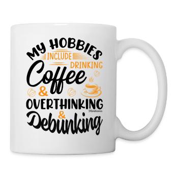 Mimikama Hobbies Coffee Overthinking Debunking - Tasse - Weiß - Rechts