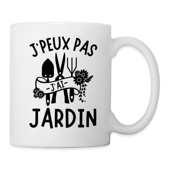 Je peux pas j ai jardinage jardin - Mug blanc - blanc - Droite