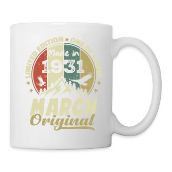 Cadeau D'anniversaire Mars 1931 Édition Limitée - Mug blanc - blanc - Droite