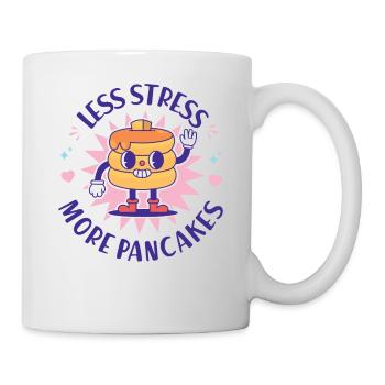 Pancake Lover Kids Less Stress - Tasse - Weiß - Rechts