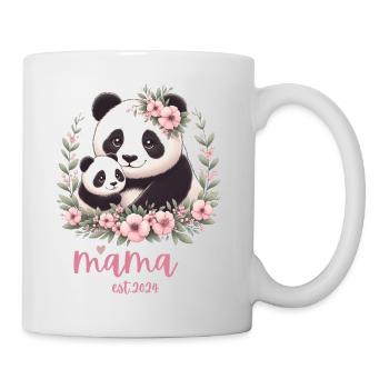 Mama est 2024 I Panda Bear Mum I First Time Mom - Tasse - Weiß - Rechts
