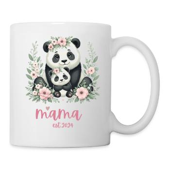 Mama est 2024 I Panda Bear Mum I First Time Mom - Tasse - Weiß - Rechts