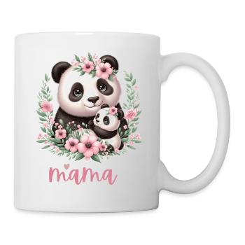 Panda Lover I Mama Panda And Cub Mother's Day - Tasse - Weiß - Rechts