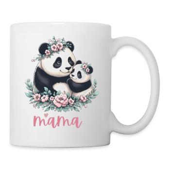 Panda Lover I Mama Panda And Cub Mother's Day - Tasse - Weiß - Rechts