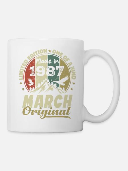 March 1987 Birthday Gift Limited Edition - Mug - white