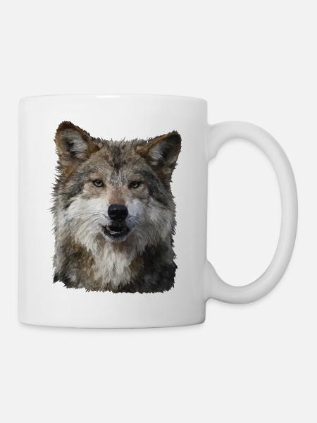 Wolf - Tasse - Weiß