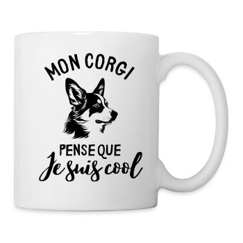 Corgi chien doux éducation canine - Mug blanc - blanc - Droite
