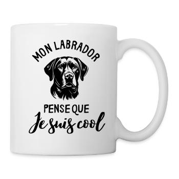 Labrador sport canin - Mug blanc - blanc - Droite
