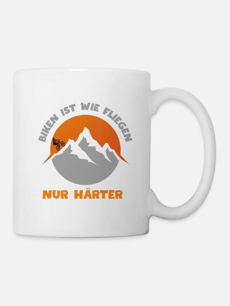 Biken - Tasse - Weiß