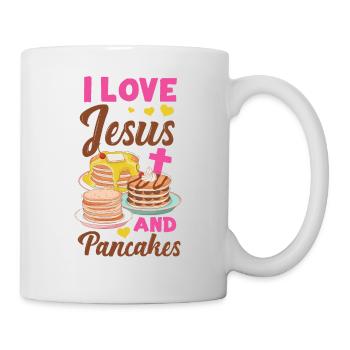 Les enfants amoureux des crêpes J’aime Jésus - Mug blanc - blanc - Droite