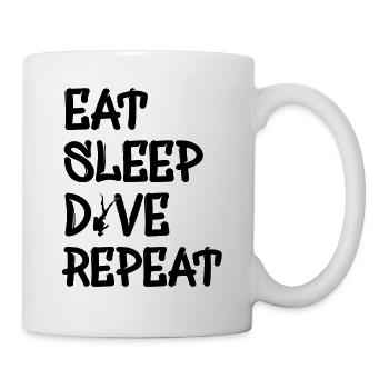 Diving Tauchen Taucher - Tasse - Weiß - Rechts